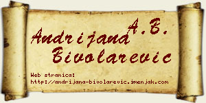 Andrijana Bivolarević vizit kartica